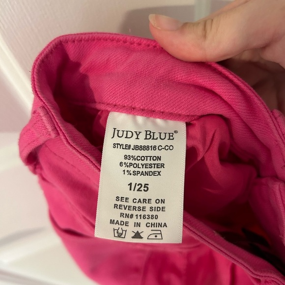 Judy Blue High Waisted Hot Pink 90’s Straight Leg Jeans - Picture 7 of 7